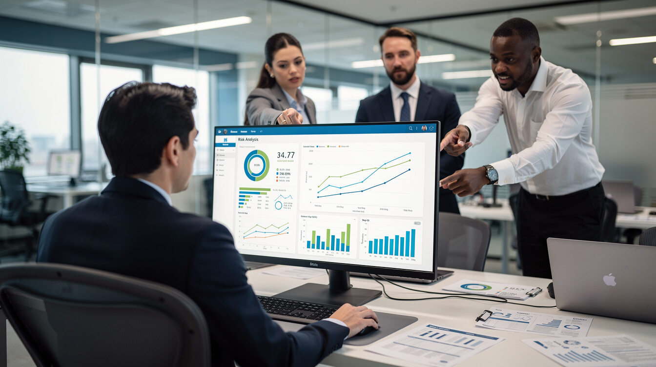 insurance analyst reviewing data