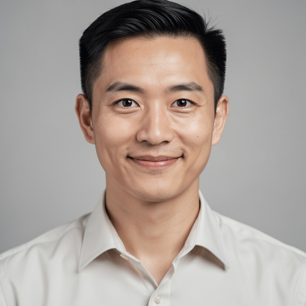 Headshot of a Chinese Singaporean man product manager smiling